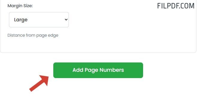 Add page numbers to PDF files with custom formatting