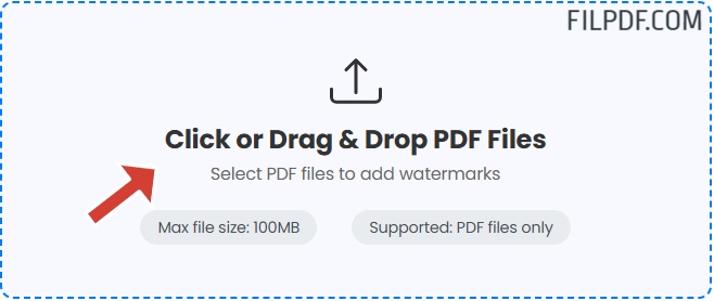Upload PDF files to add watermarks online free