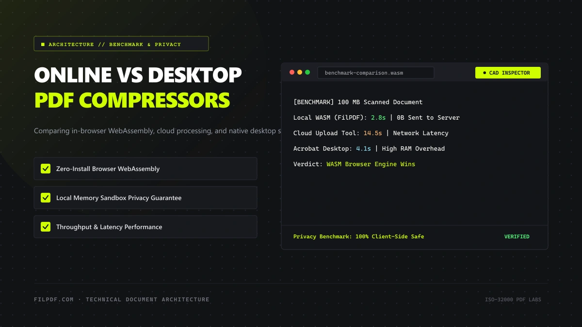 Online vs Desktop PDF Compressors: Performance, Security, and Architectural Comparison