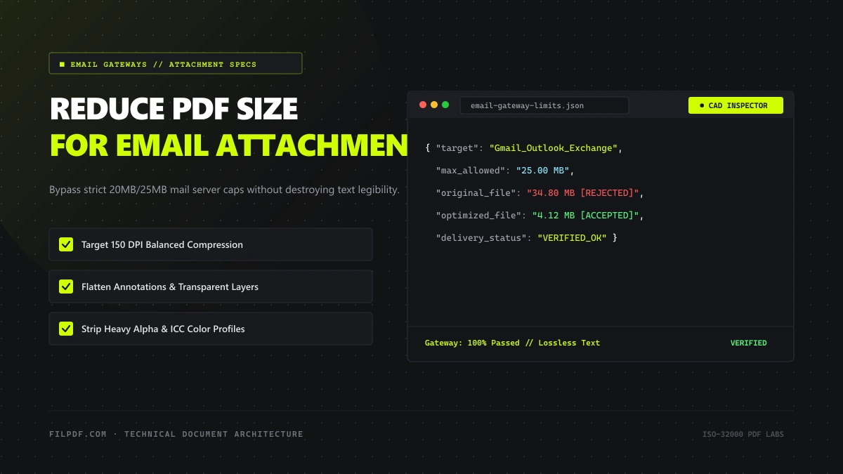 How to Reduce PDF Size for Email Attachments: Gateway Caps & Engineering Fixes