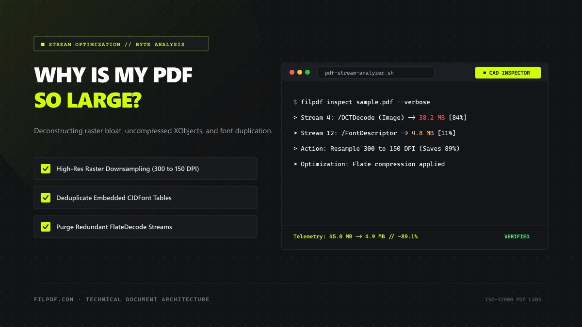 Why Is My PDF So Large? The Anatomy of File Bloat and How to Fix It