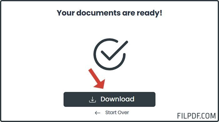 Download button for completed Excel to PDF conversion with preserved formatting
