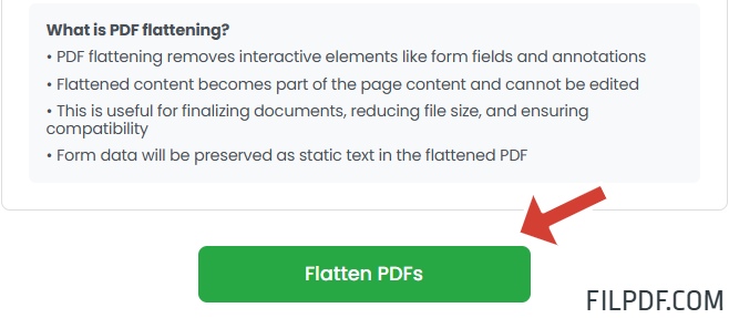 Flatten PDF forms and annotations automatically