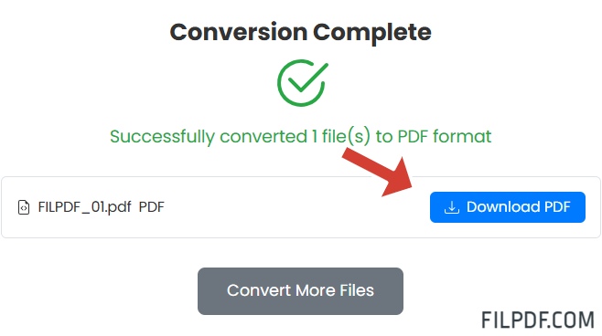 Download PDF files converted from HTML