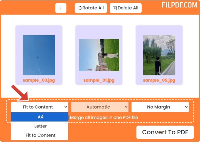 Customize PDF page settings and layout options