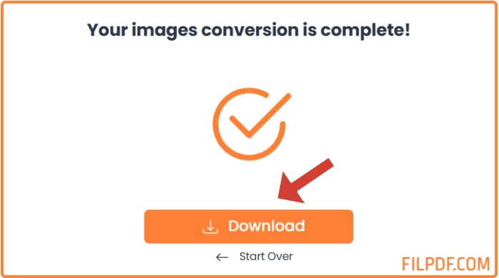 Download converted PDF files from JPG images