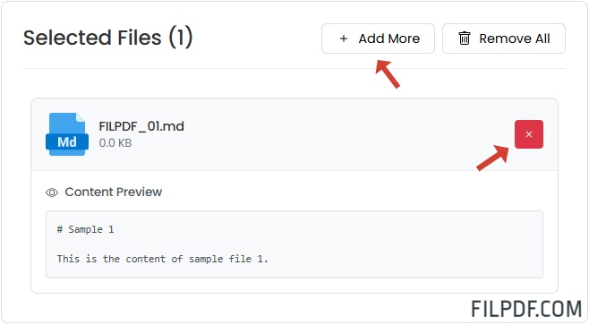 Preview Markdown file content with formatting preserved