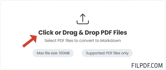 Tải tệp PDF để chuyển PDF sang Markdown online
