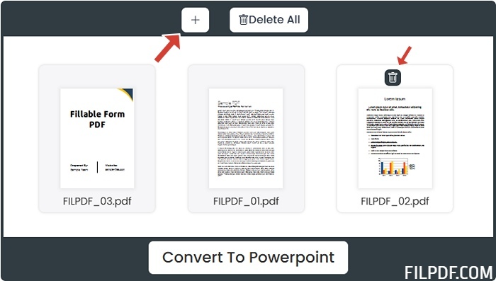Manage PDF files before converting to PowerPoint slides