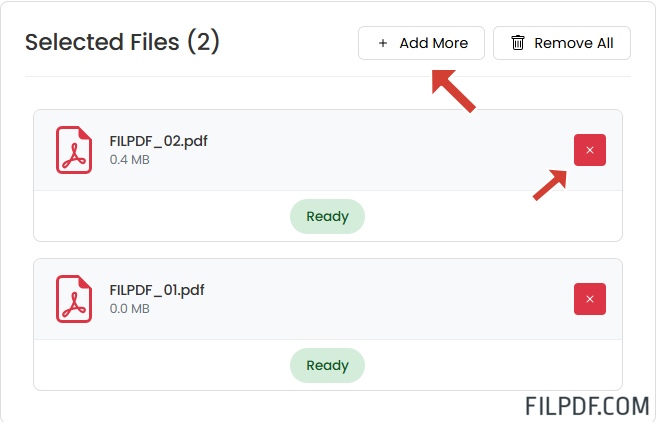 Manage multiple PDF files for batch conversion