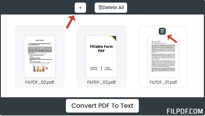 Manage PDF files before converting to text format