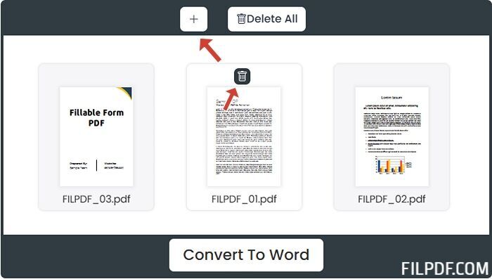 Manage PDF files before converting to Word documents