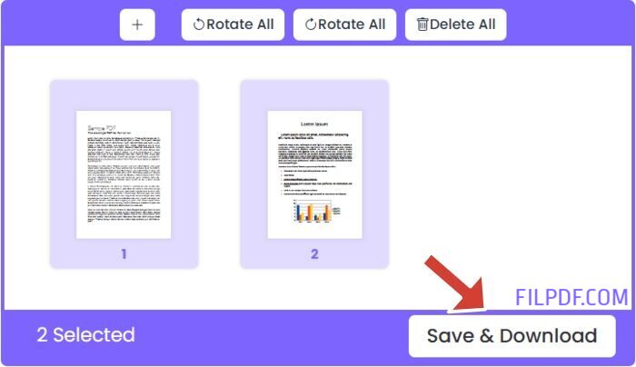 Download PDF with pages removed