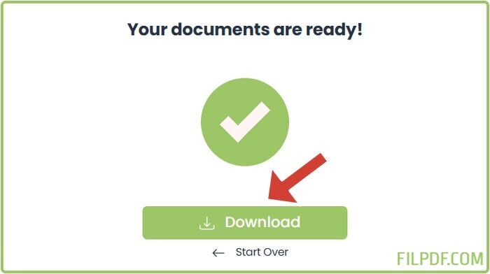 Download successfully repaired PDF file