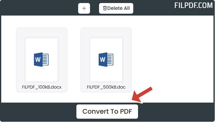 Convert to PDF button highlighted with conversion progress indicator